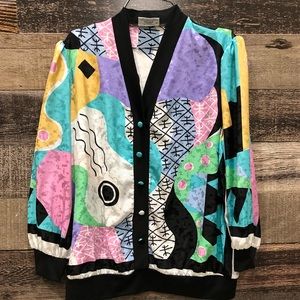 90s GEO PRINT PULLOVER